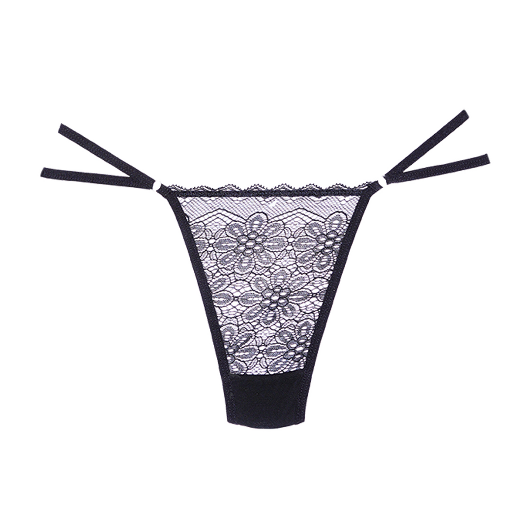 Allure Kant en Mesh String - Één maat - Zwart (883045921017)