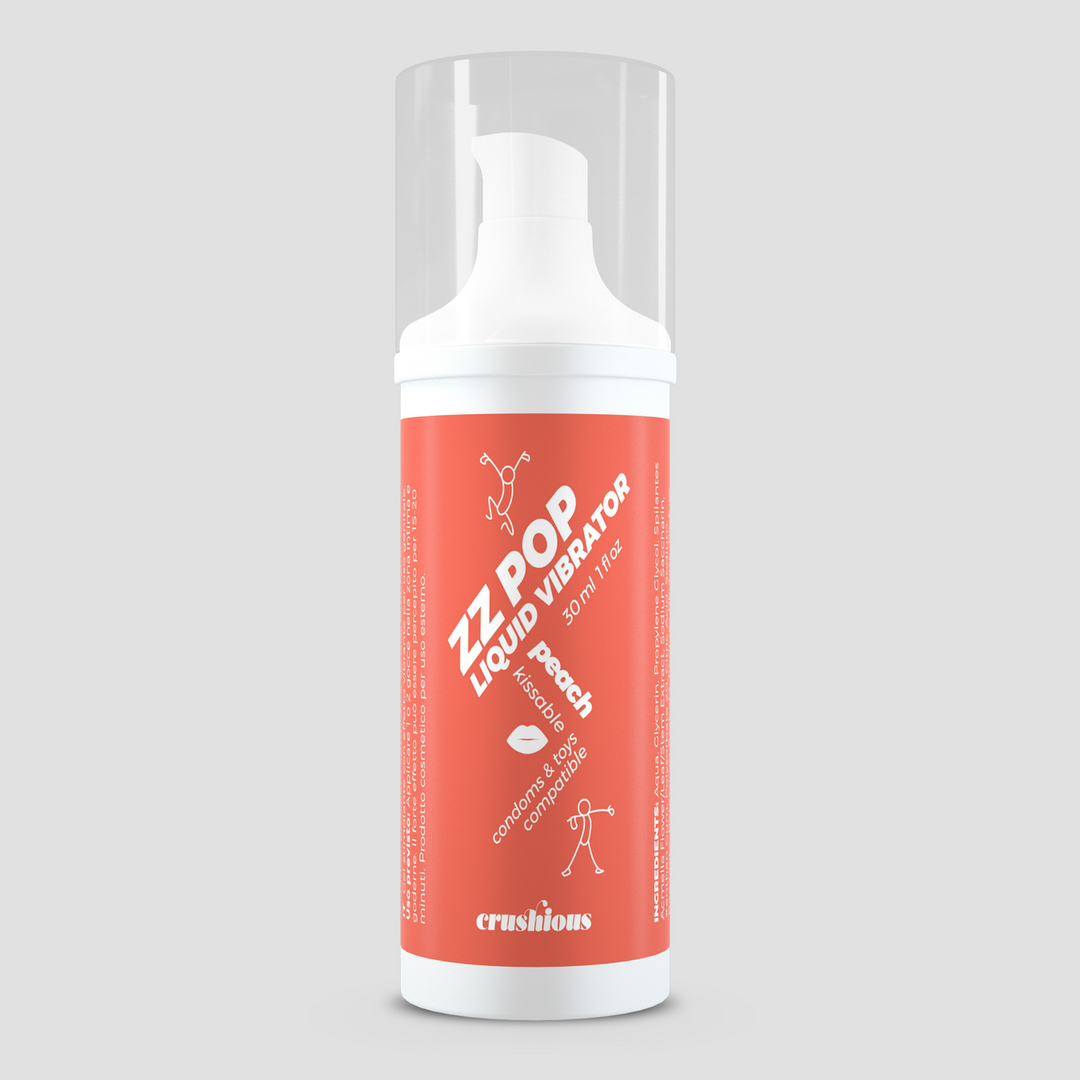Crushious ZZ Pop - Kussbare Vloeibare Vibrator - Perzik - 1 fl oz / 30 ml (7403254156937)