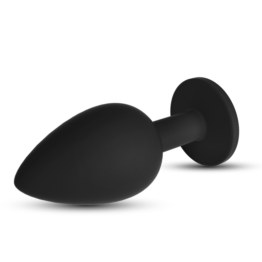 Crushious Camileo - Anale Plug met Vier Verwisselbare Edelstenen - Groot - Zwart (7403254158580)