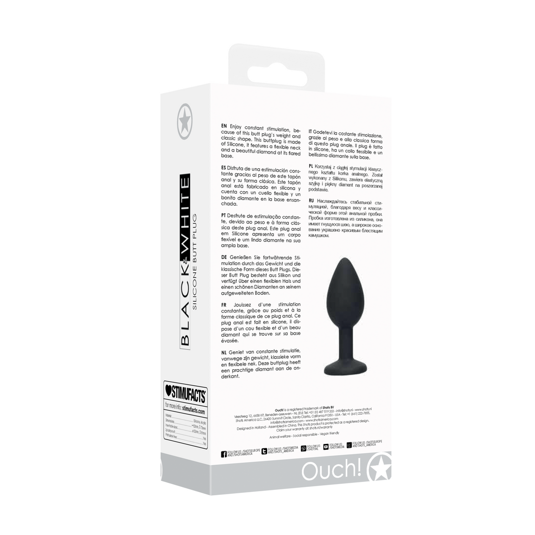 Ouch! by shots Siliconen Butt Plug met Verwijderbare Sieraden (7423522577523)