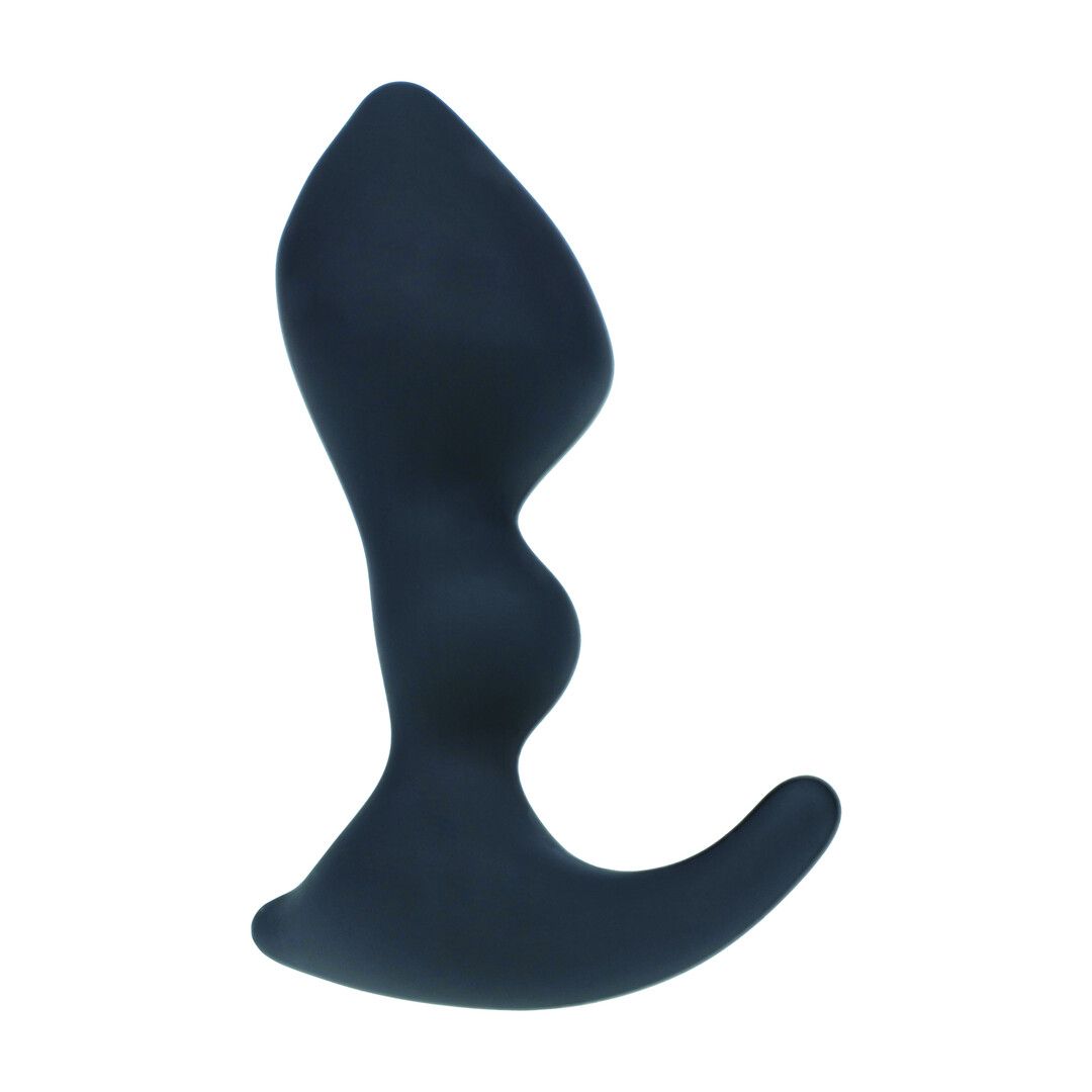 Levelz by shots Dubbele Ripple Siliconen Prostaat Massager - Zwart (8714273066305)