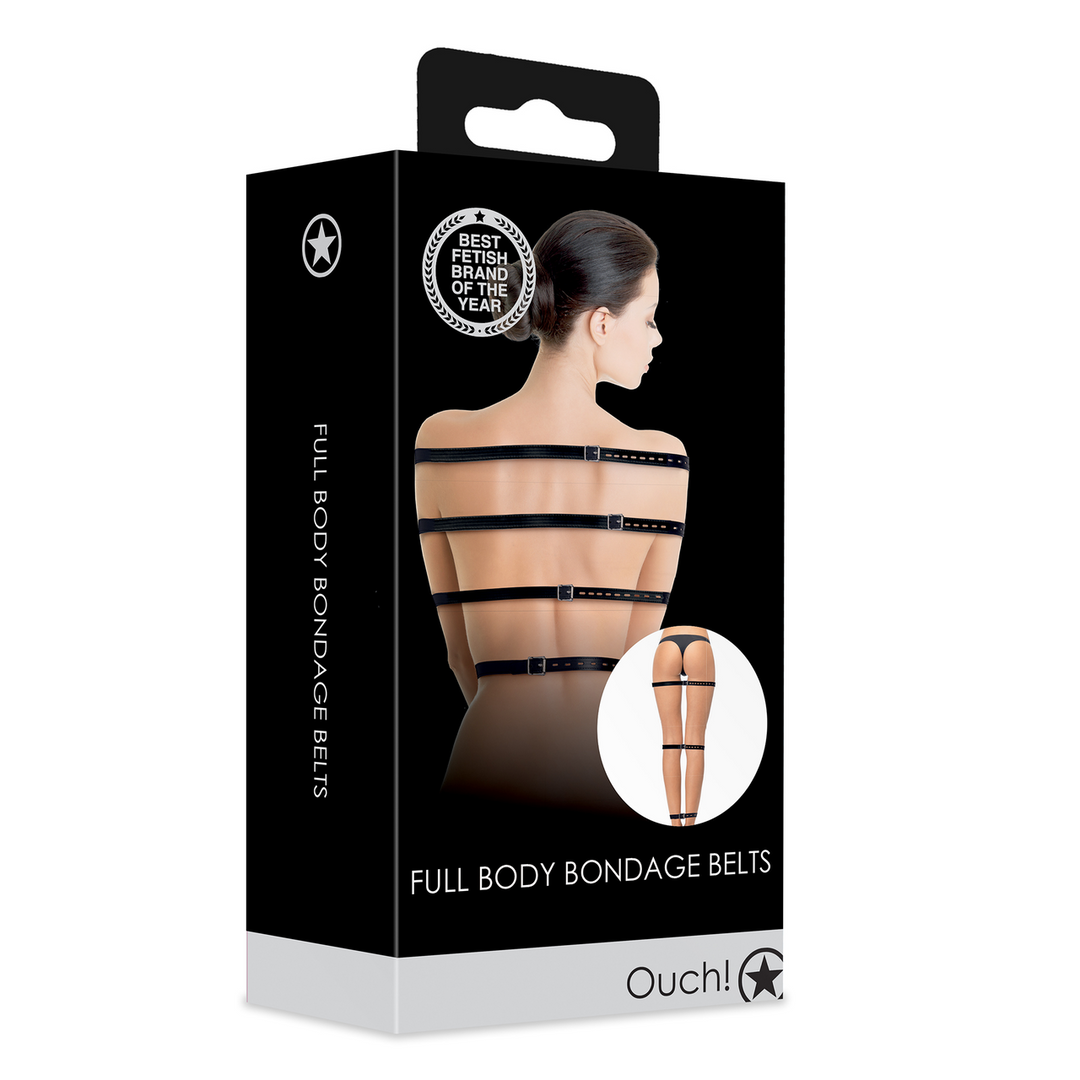 Ouch! by shots Volledige Lichaams Bondage Riemen - Zwart (8714273048073)