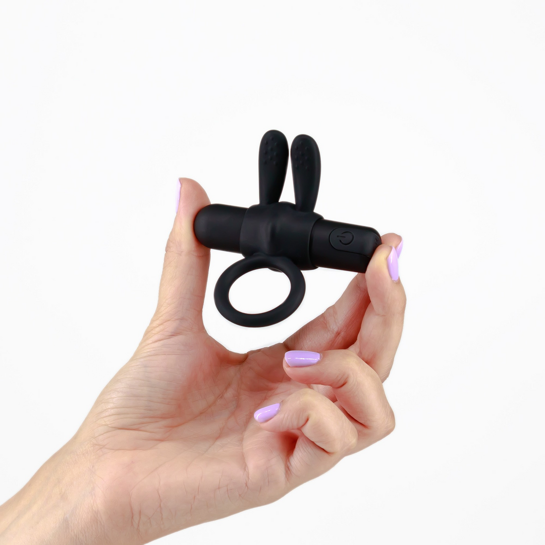 Crushious Wonka - Cockring met Oplaadbare Vibrerende Bullet - Zwart (7403254158955)