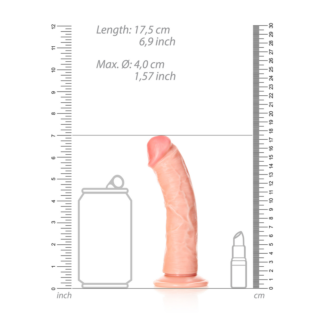 Realrock by shots Gebogen Realistische Dildo met Zuigcup - 6 / 15,5 cm (7423522625699)