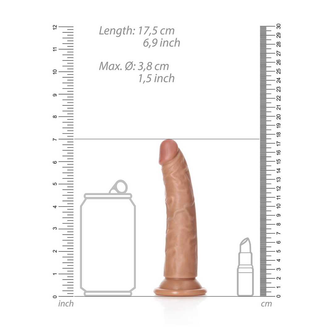 Realrock by shots Slim Realistische Dildo met Zuignap - 6 / 15,5 cm (7423522625613)