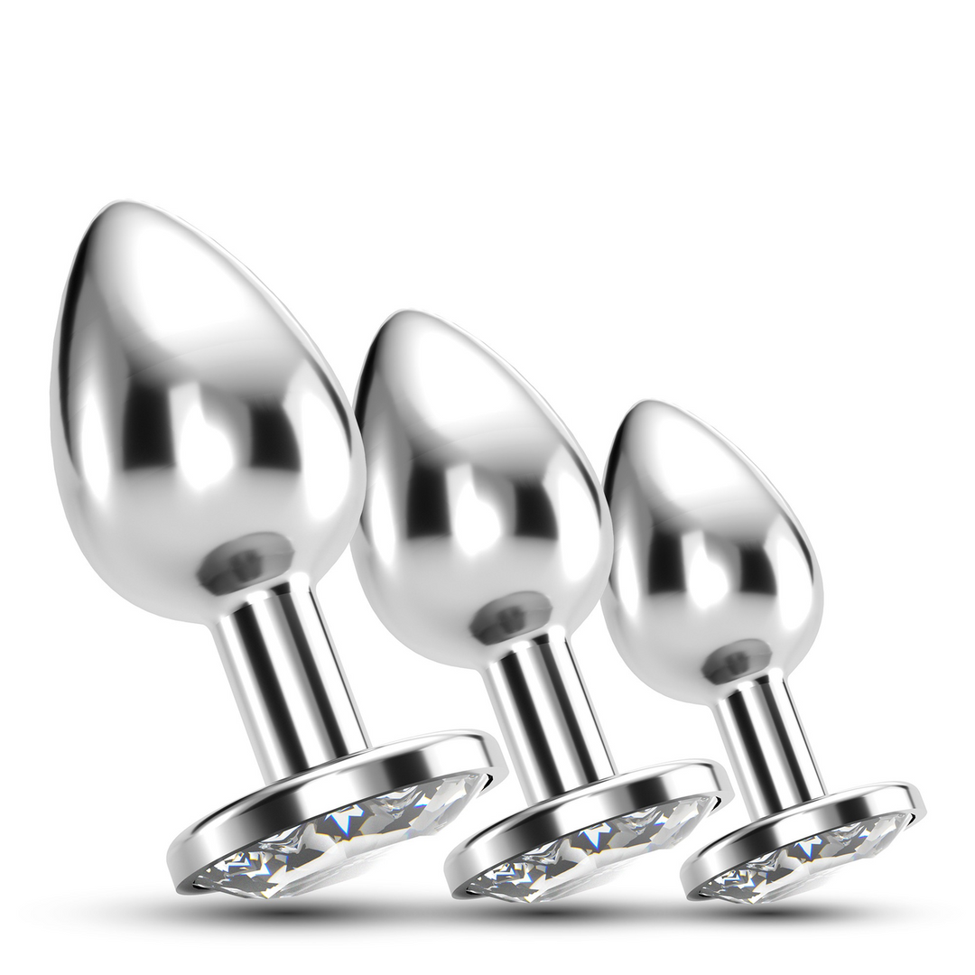 Crushious Bijou - Anal Train Trio - 3 Jewel Plugs - Doorzichtig (799632355496)