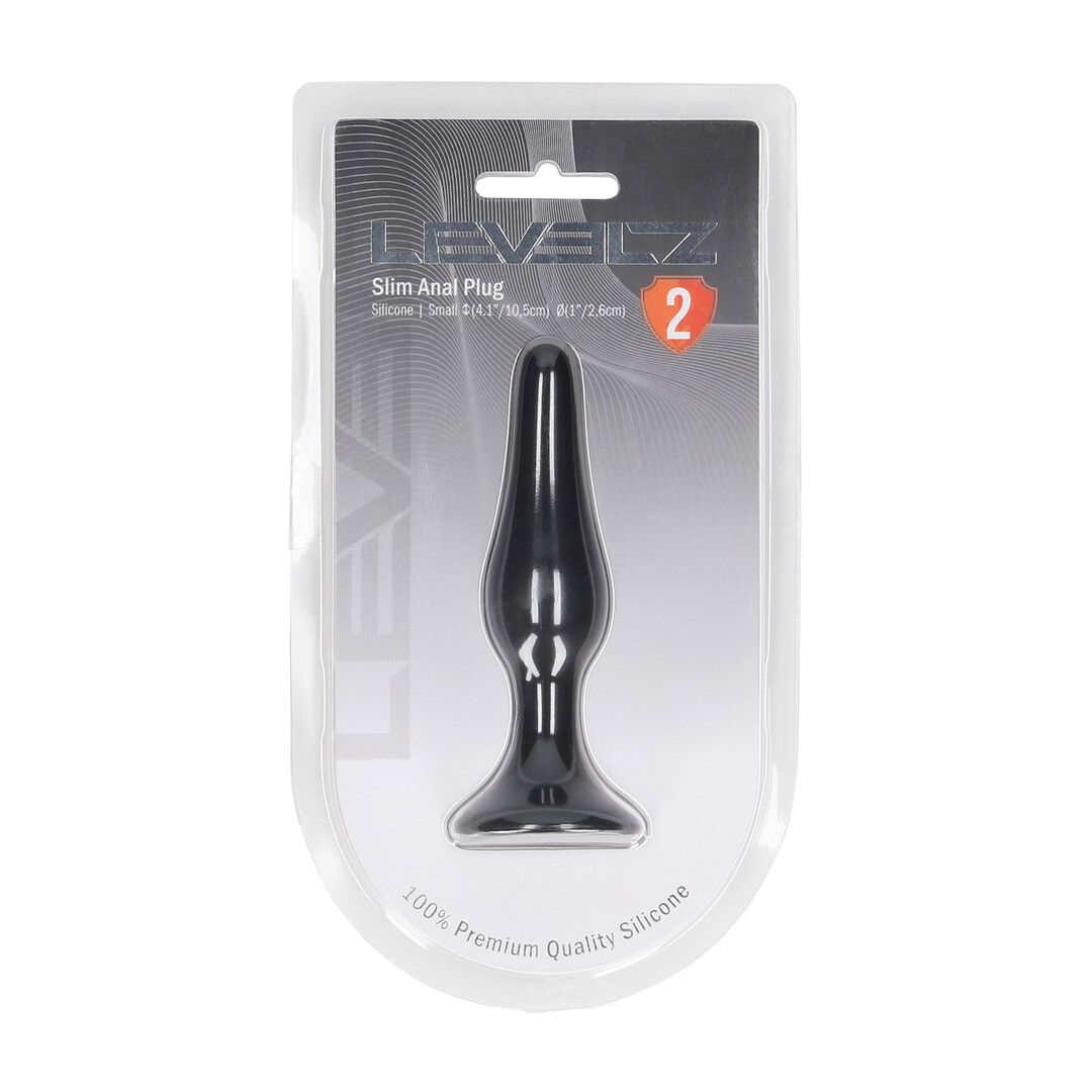 Levelz by shots Slim Silicone Anale Plug - S - Zwart (8714273065728)