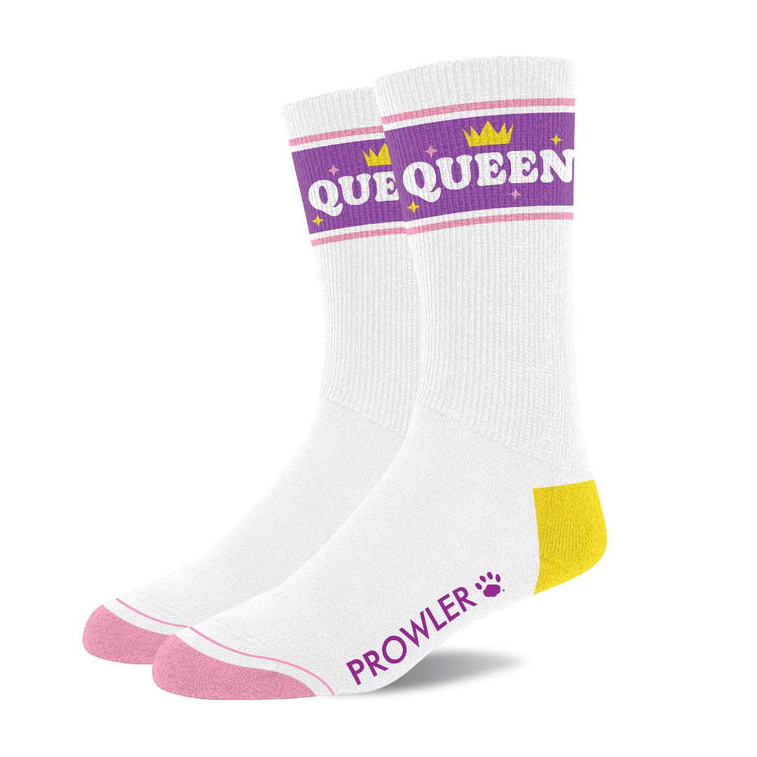 Prowler Queen Sokken - Wit/Paarse (5056341213185)