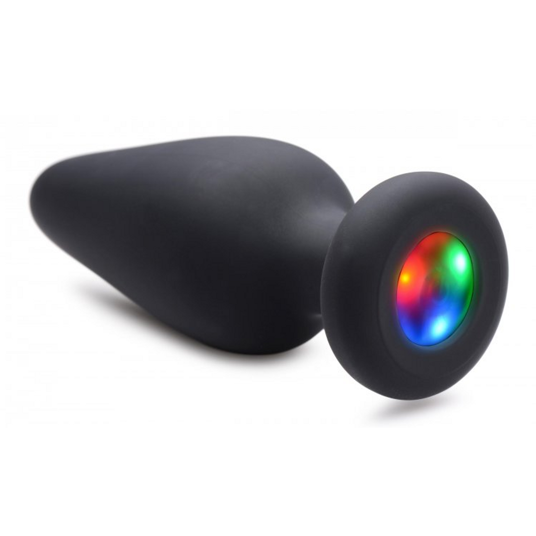 Xr brands Lichtgevende - Siliconen Butt Plug - Medium (848518044433)