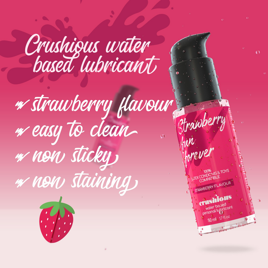 Crushious Waterbasis Glijmiddel - Aardbei Smaak - 1,7 fl oz / 50 ml (799632354833)
