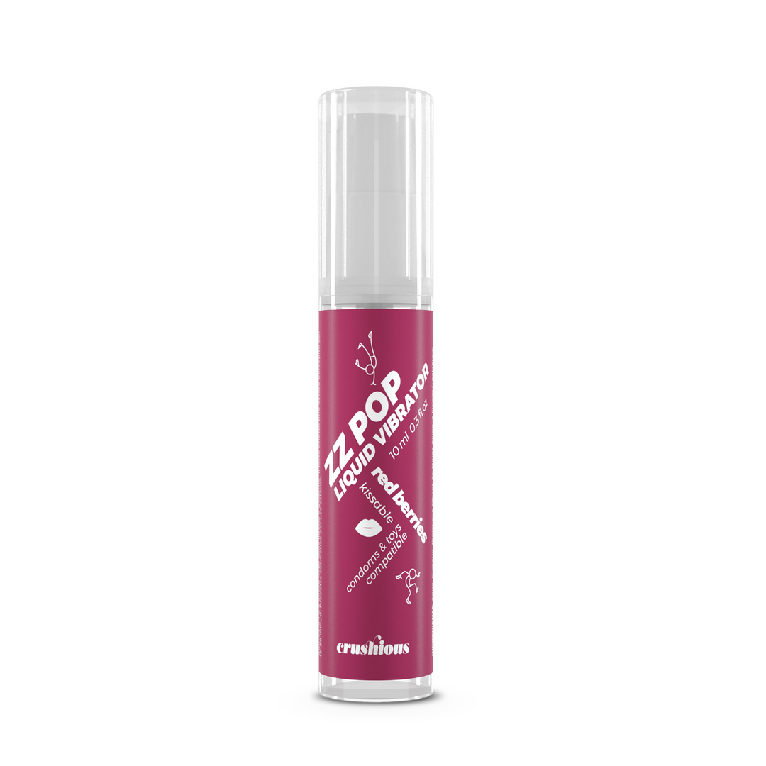 Crushious ZZ Pop - Kussbare Vloeibare Vibrator - Rode Bessen - 0,3 fl oz / 10 ml (7403254156968)