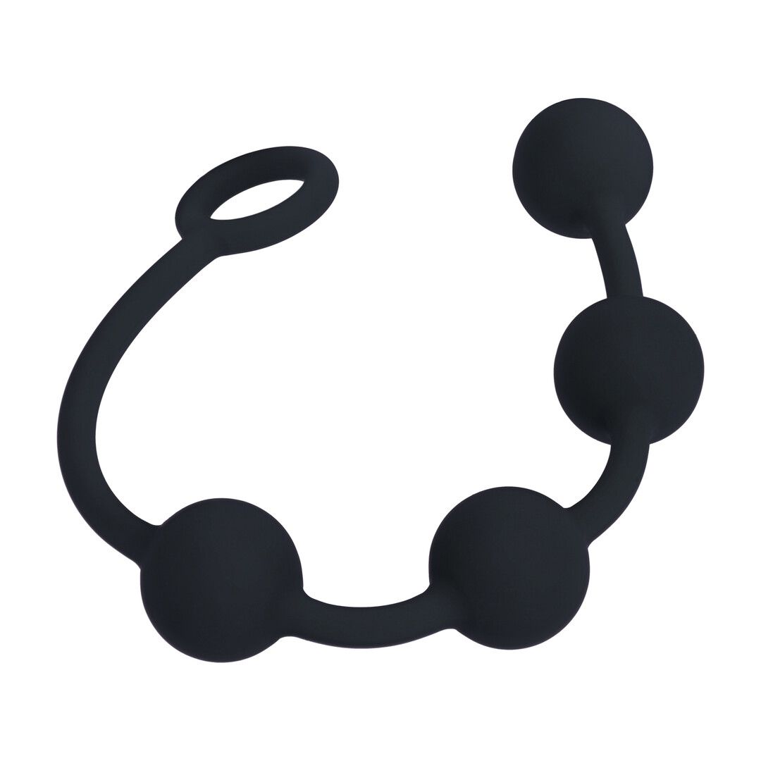 Levelz by shots Ronde Siliconen Anale Ballen - M - 30mm - Zwart (8714273066831)