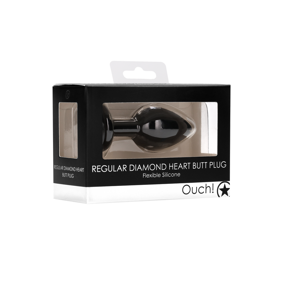 Ouch! by shots Diamond Heart Butt Plug - Regular (8714273530530)