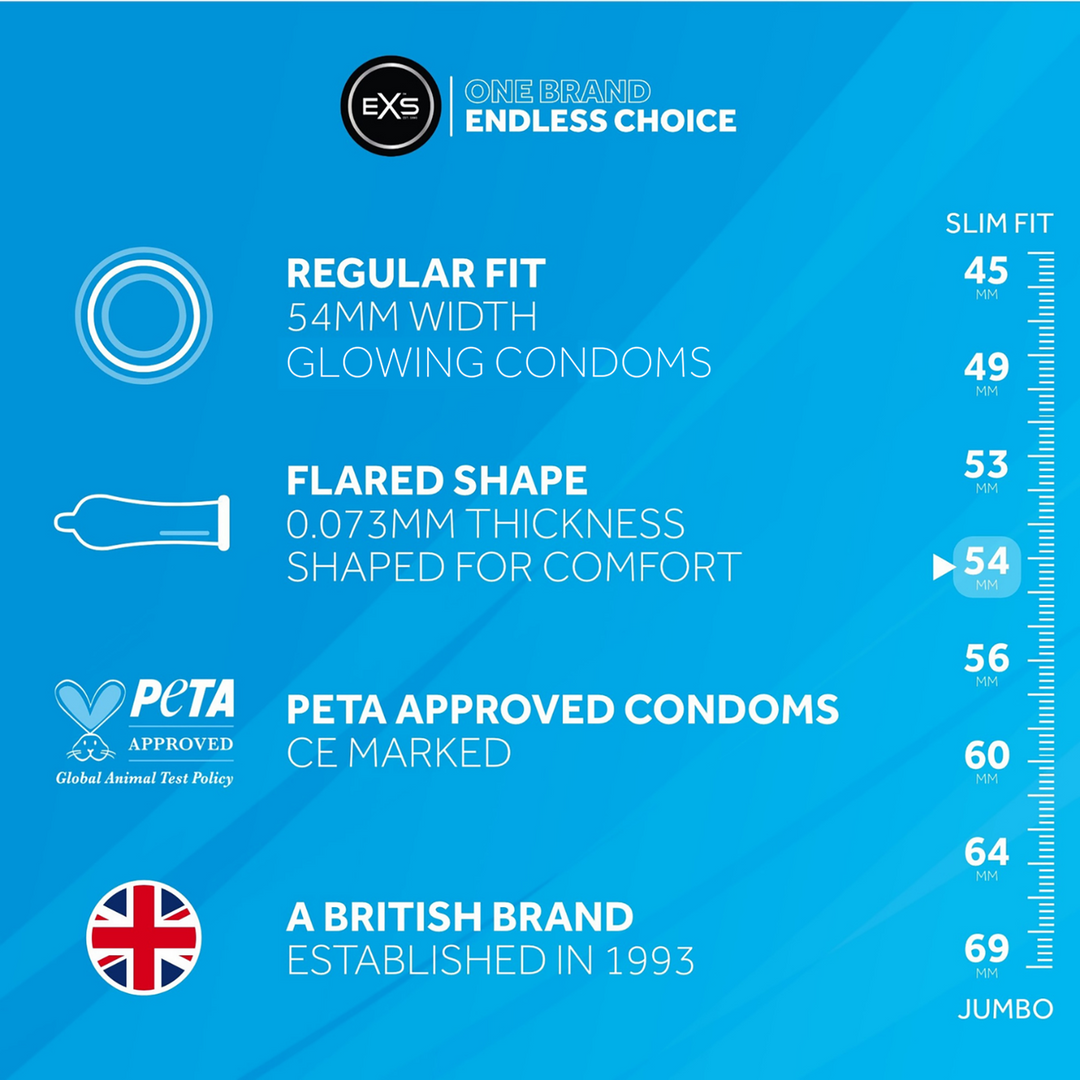 EXS Glow - Condooms - 3 Stuks (5027701002978)