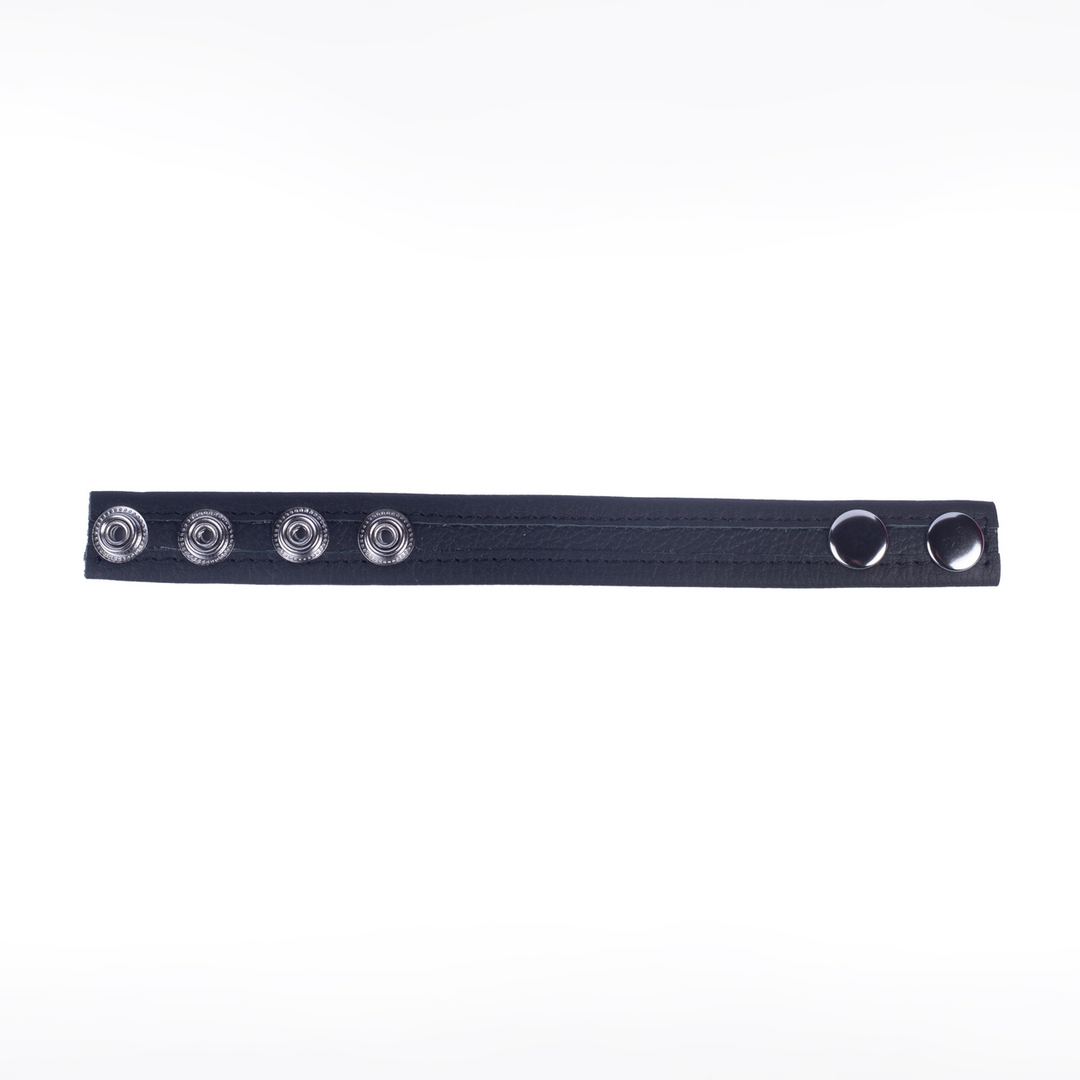 Red leather Tippy - Leren Cockring - Zwart (3662811297054)