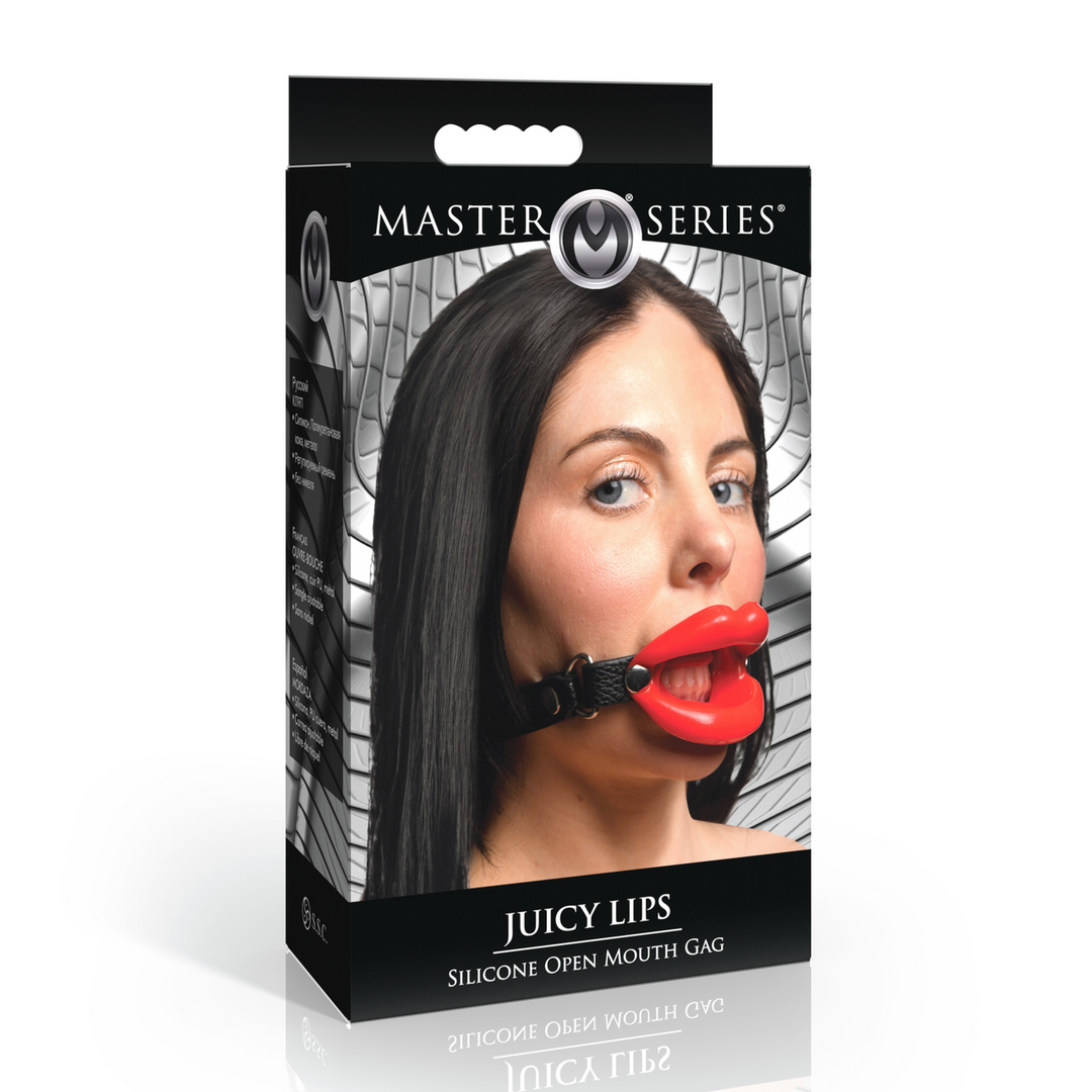 Xr brands Juicy Lips - Siliconen Open Mond Gag - Rood (848518056580)