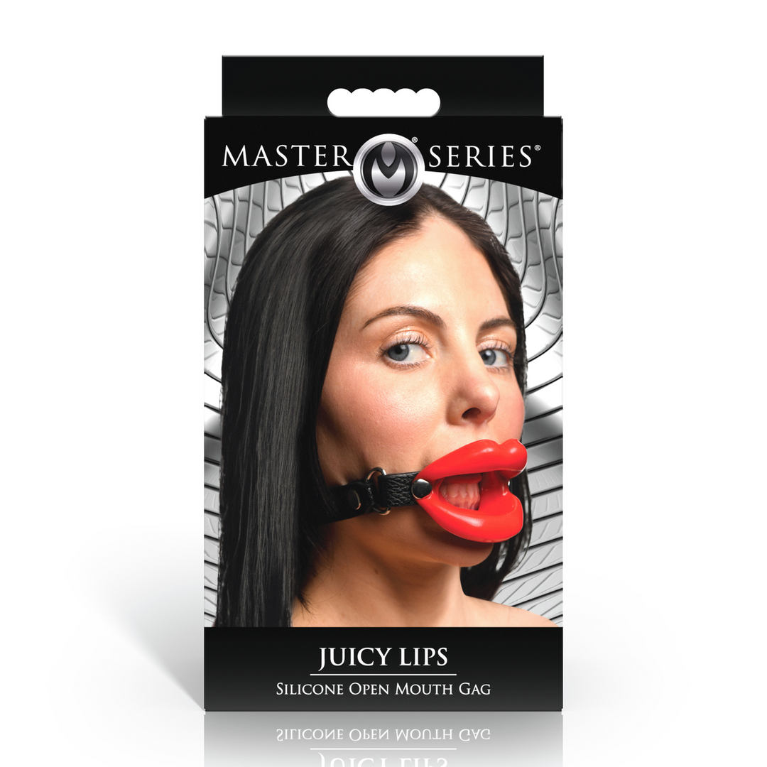 Xr brands Juicy Lips - Siliconen Open Mond Gag - Rood (848518056580)