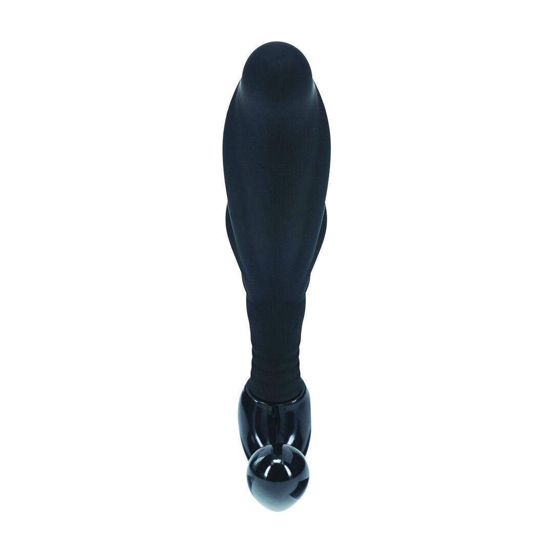 Levelz by shots Geribbelde Hard Loop Silicone Prostaat Massager - M - Zwart (8714273066497)