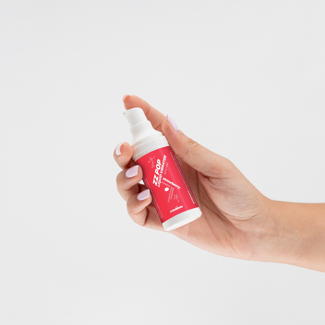 Crushious ZZ Pop - Kusbare Vloeibare Vibrator - Aardbei - 1 fl oz / 30 ml (7403254156913)