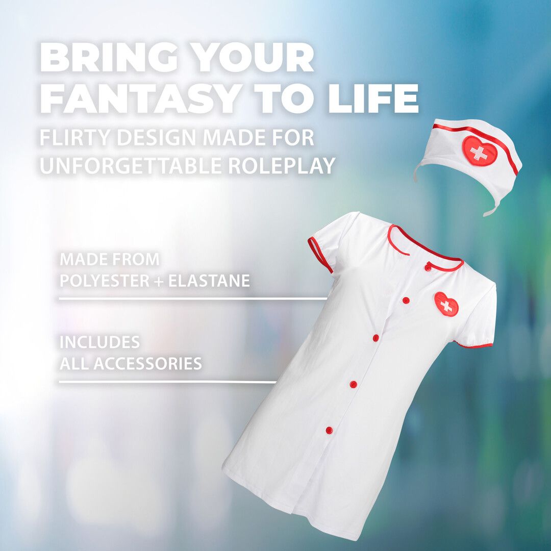 S-line by shots Verpleegster Kostuum - S/M - Wit (8714273039002)