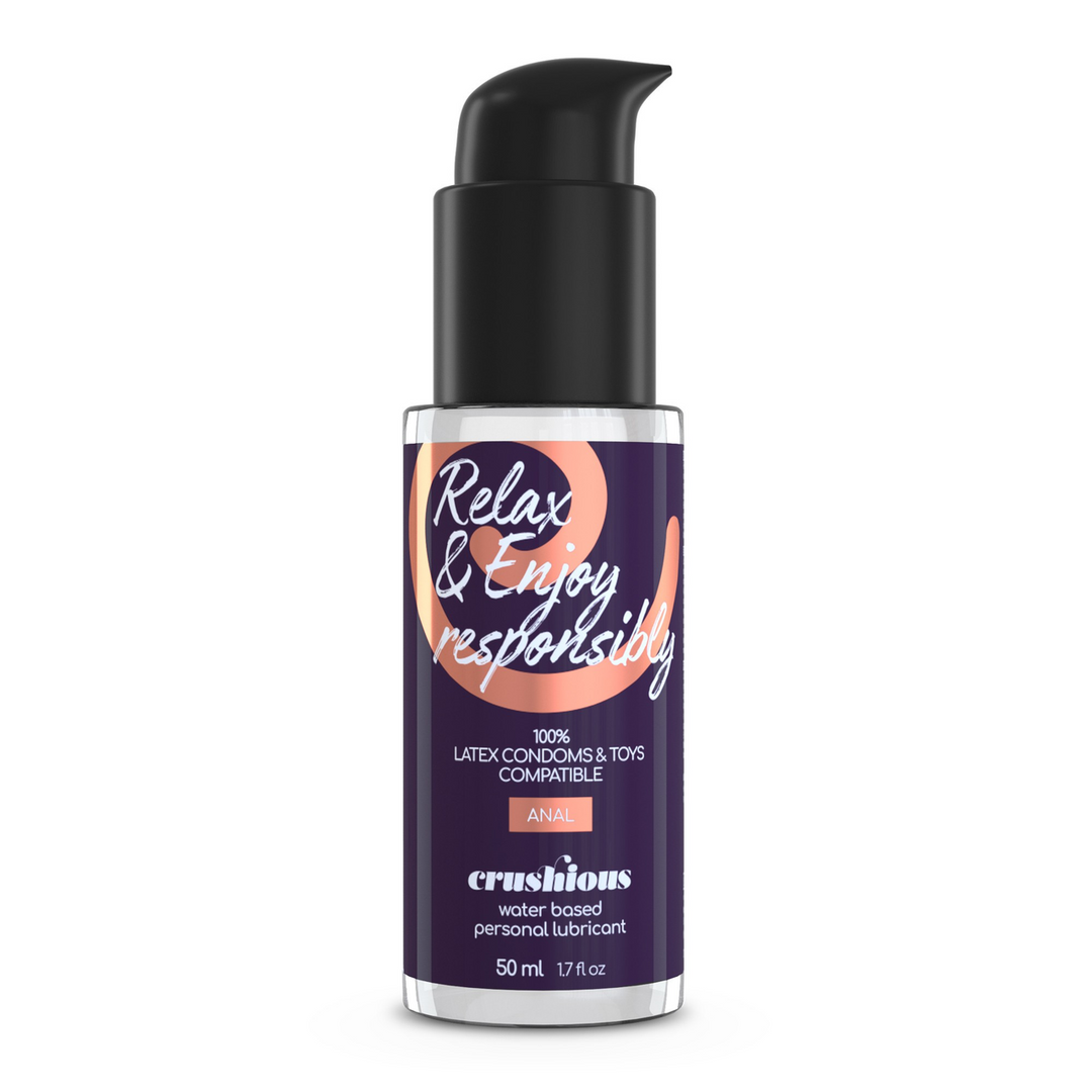 Crushious Deep Diver - Double Dildo with Anal Lubricant - 1.7 fl oz / 50 ml - Purple (7403254150782)