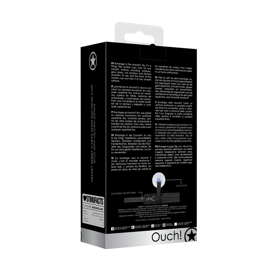 Ouch! by shots Verstelbare Zuignap Handboeien (7423522457498)