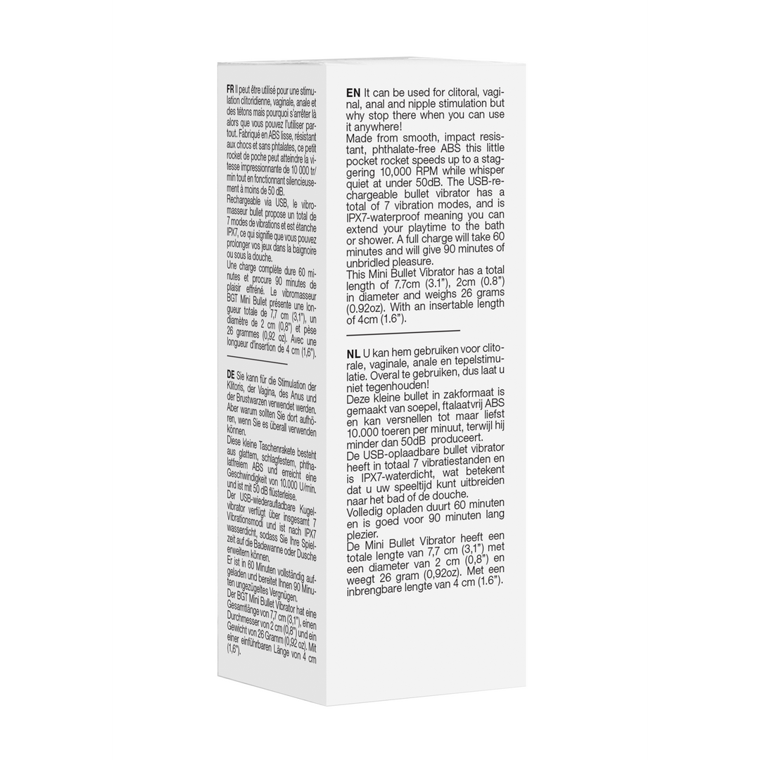 Be good tonight by shots 10 Speed Oplaadbare Bullet - Zilver (8714273928832)