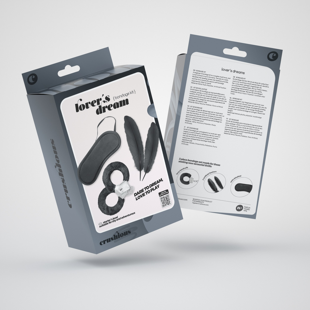 Crushious Lover's Dream - 4-delige Bondage Set voor Beginners - Zwart (799632355113)
