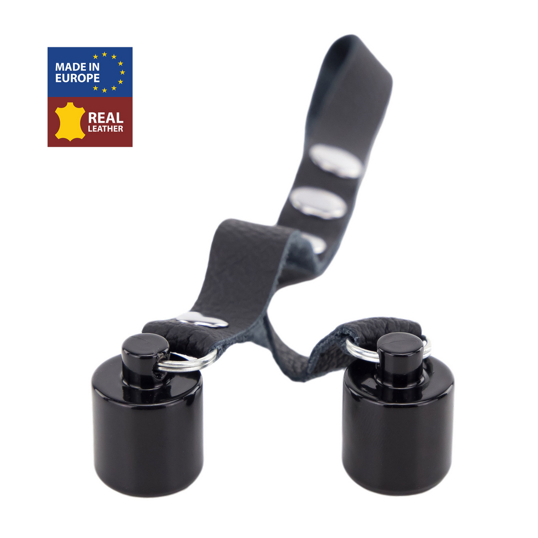 Red leather Leren Ballenrek Gewichten 2 x 50 gr - Zwart (3701019810495)