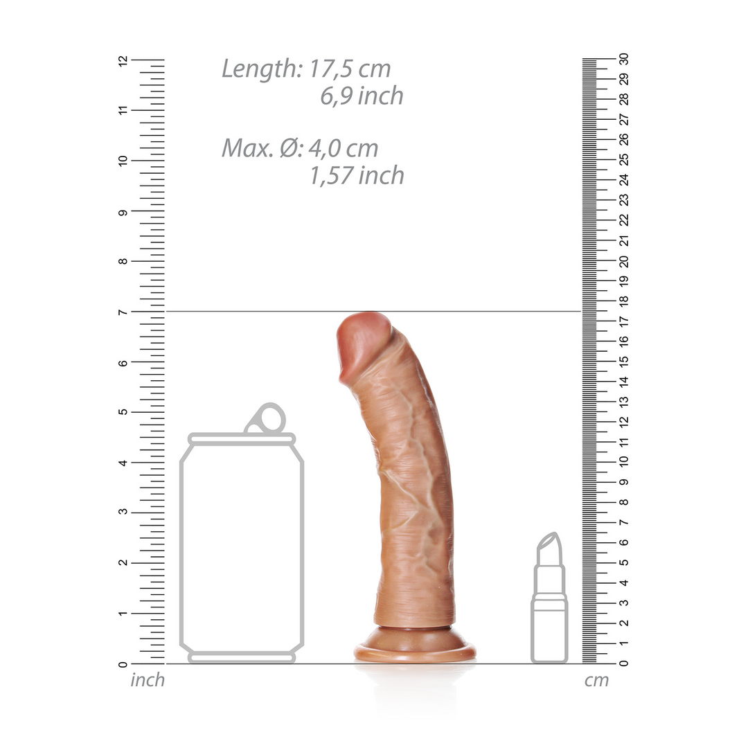 Realrock by shots Gebogen Realistische Dildo met Zuignap - 6 / 15,5 cm (7423522626603)