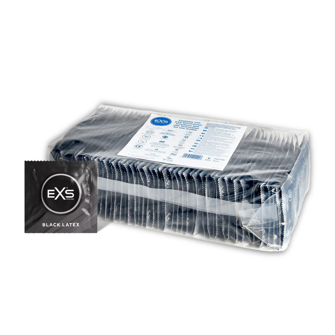 EXS Zwarte Latex Condoms - Condoms - 100 Stuks (5027701002947)