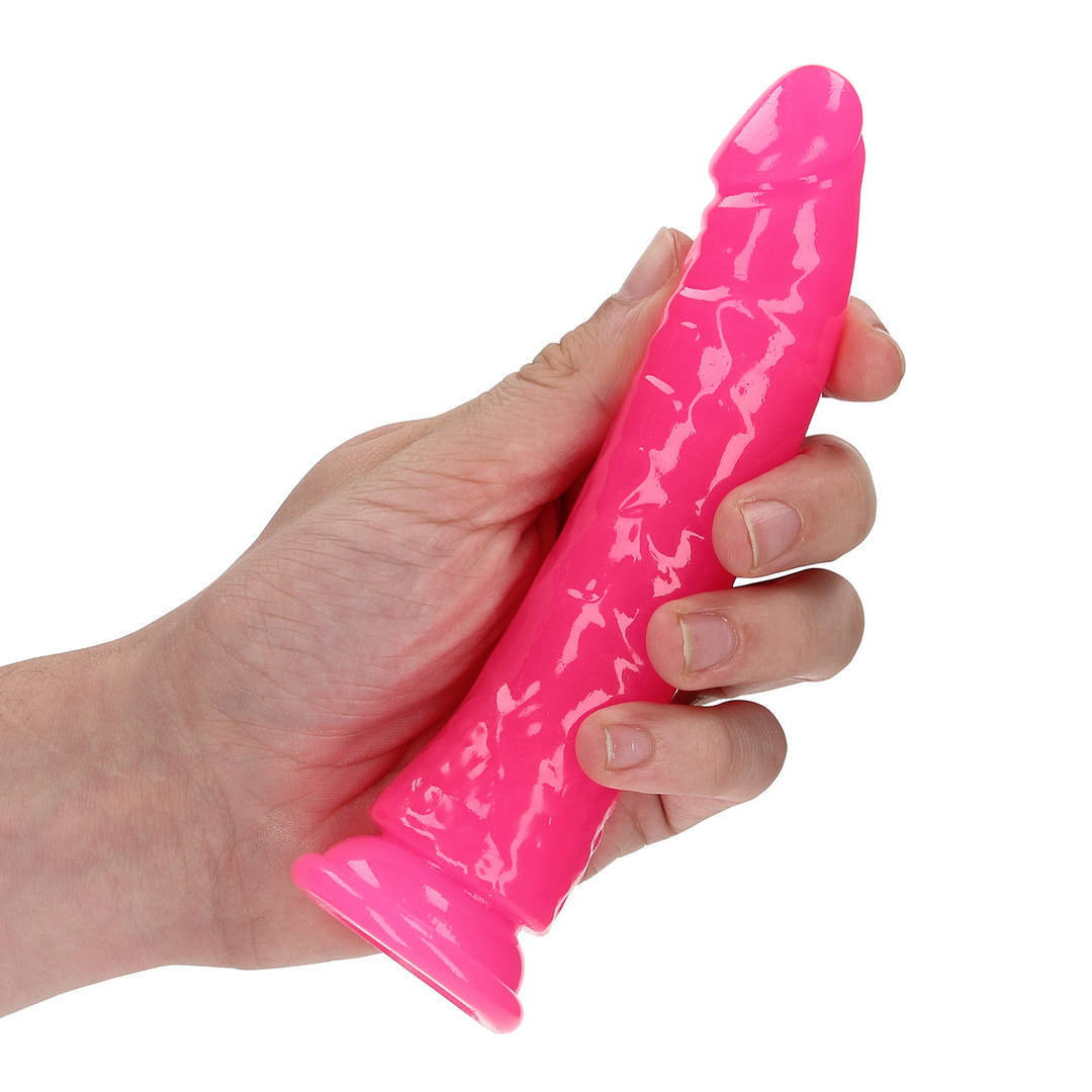 Realrock by shots Slim Realistic Dildo met Zuignap - Glow in the Dark - 6'' / 15,5 cm (8714273493668)