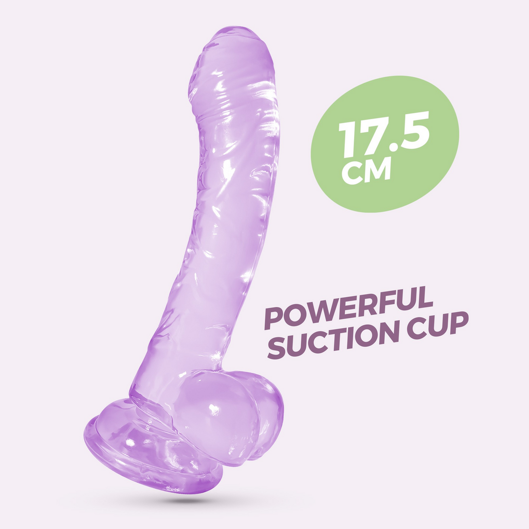 Crushious Hudini - Jelly Flexibele Anale Dildo - 6,9/ 17,5 cm - Paars (7403254158818)