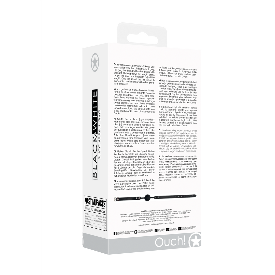 Ouch! by shots Silicone Ball Gag (7423522575567)