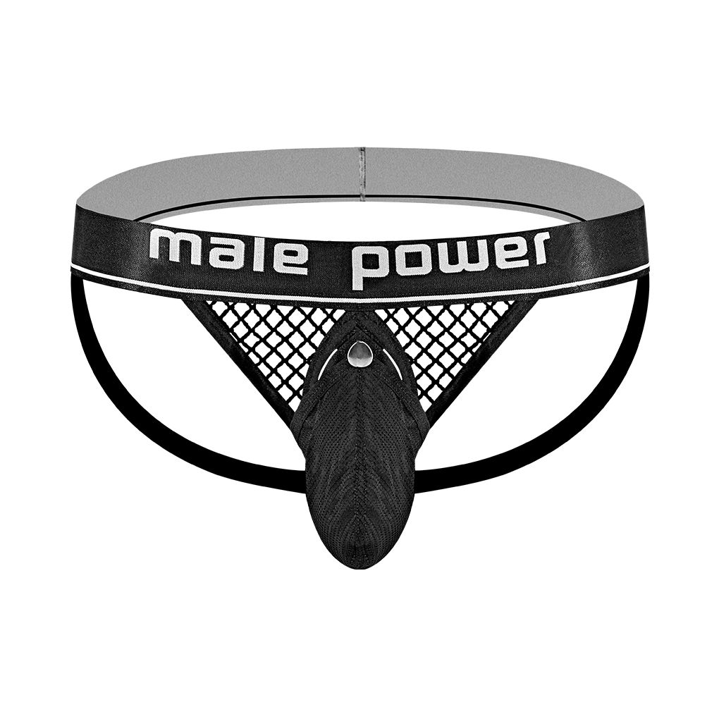 Male power Cock Ring Jock - S/M - Zwart (845830084093)