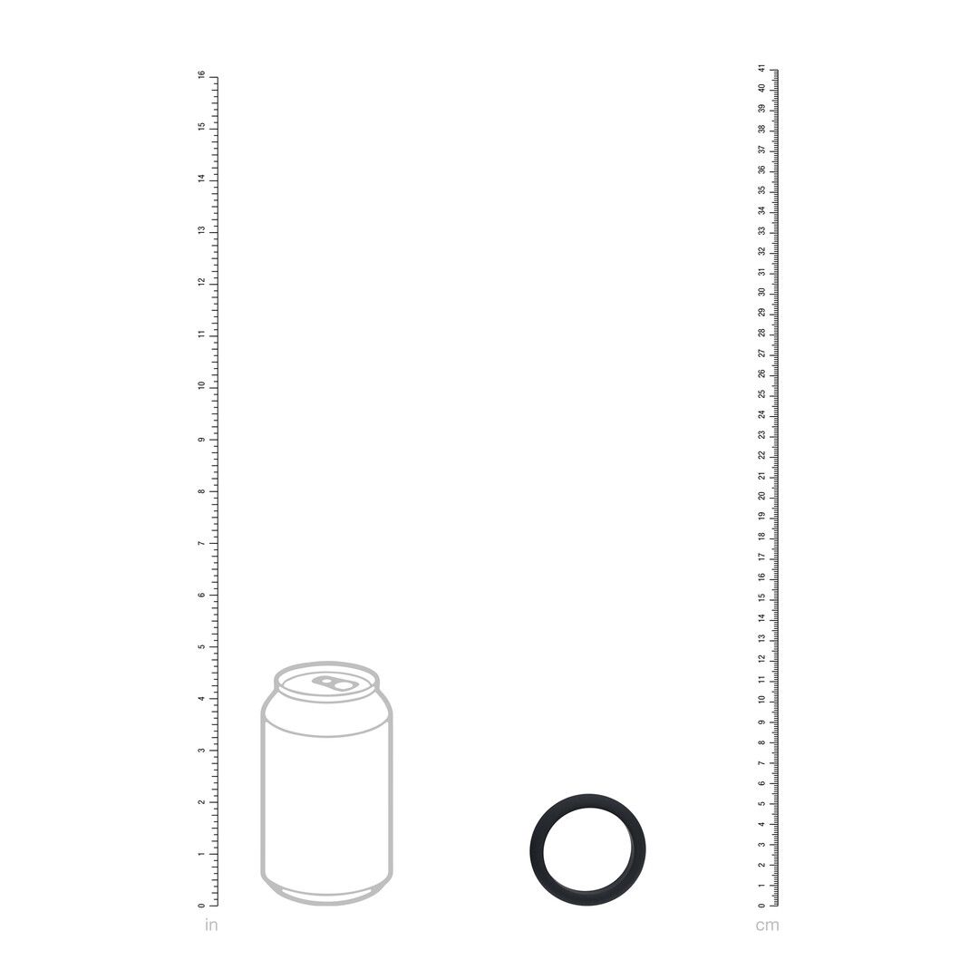 Levelz by shots Wide O Silicone Cockring - L - 42mm - Zwart (8714273061997)