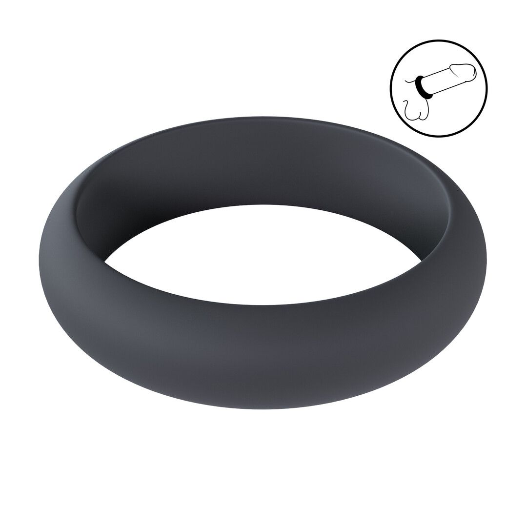 Levelz by shots Wide O Silicone Cockring - XXL - 55mm - Zwart (8714273062086)