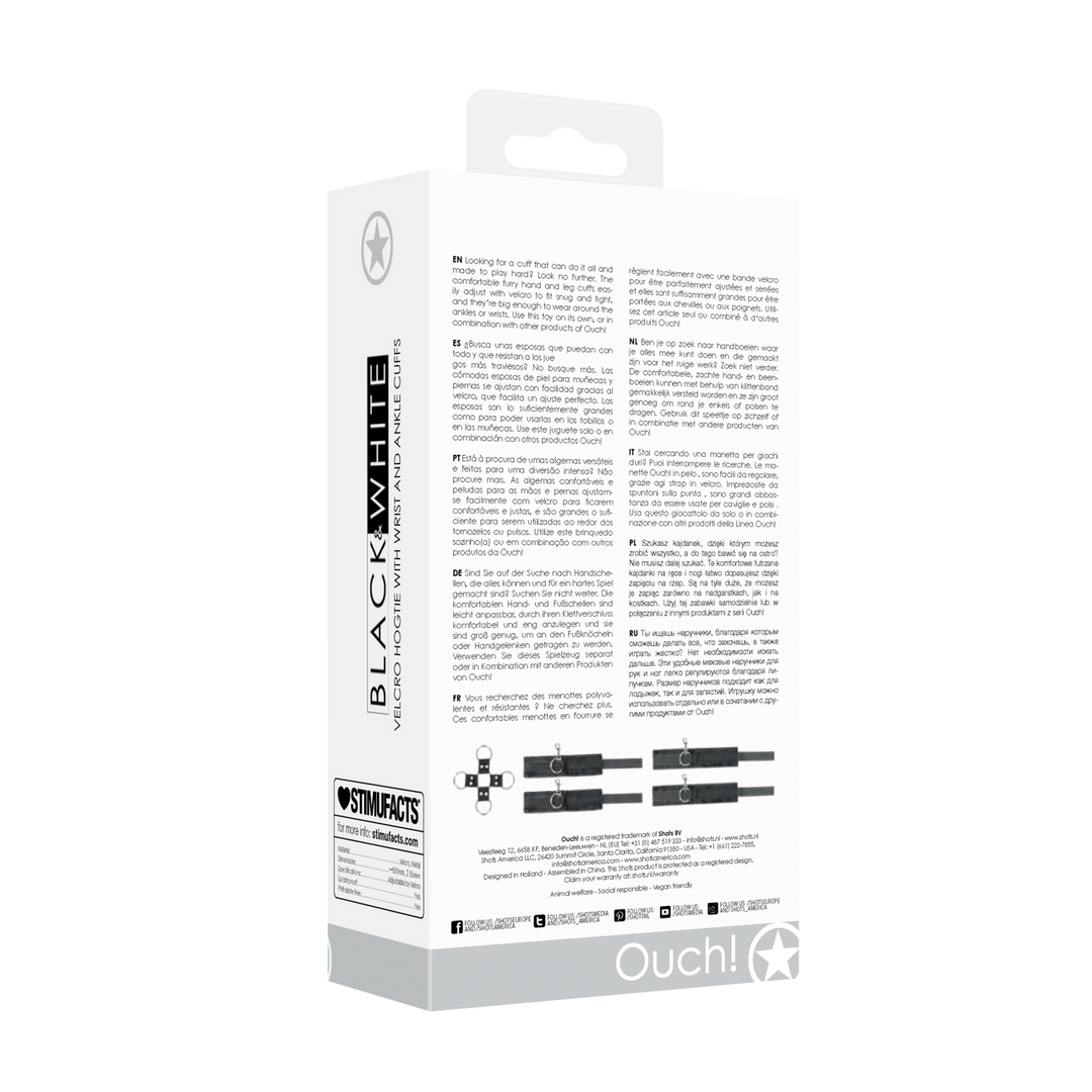 Ouch! by shots Velcro Hogtie met Hand- en Enkelboeien (7423522574591)