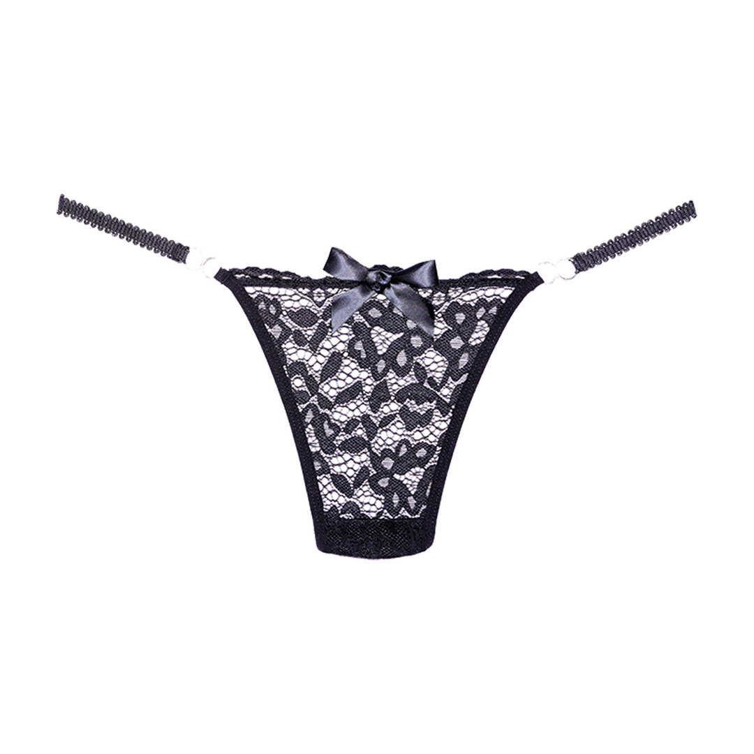 Allure Kant String - Één Maat - Zwart (883045920997)
