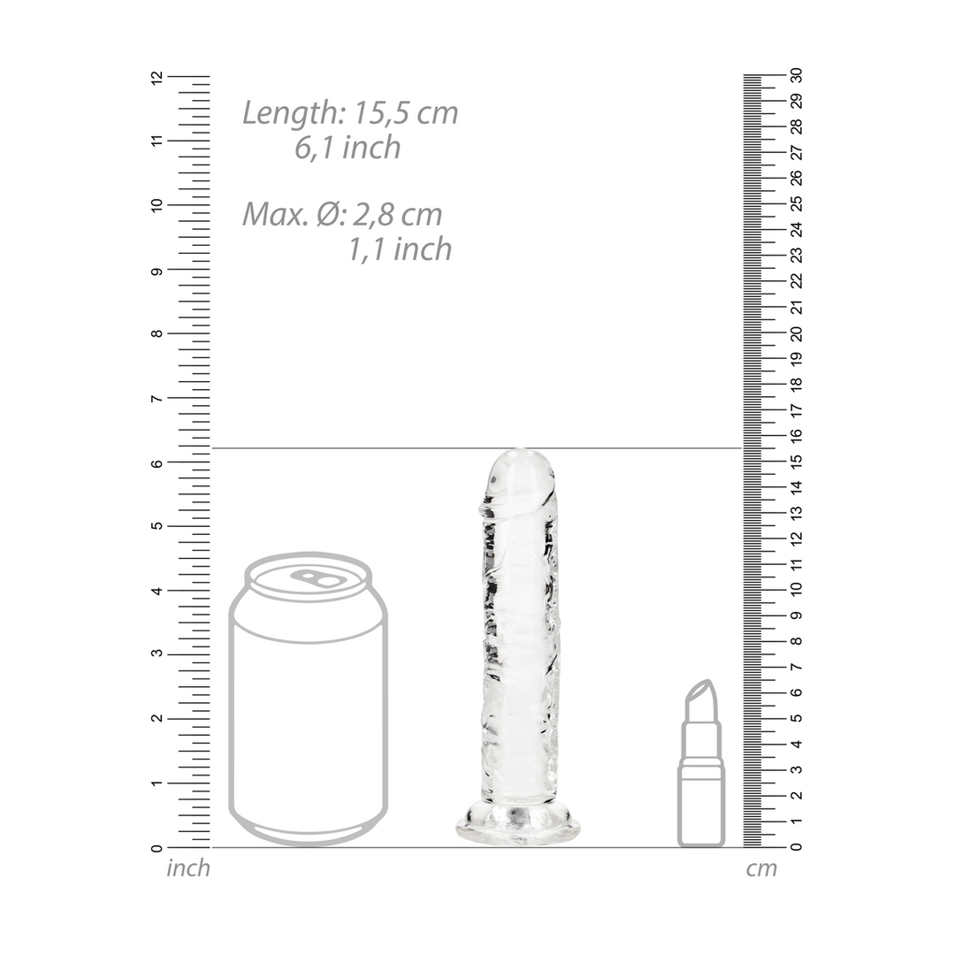 Realrock by shots Rechtdoor Realistische Dildo met Zuignap - 6'' / 14,5 (8714273524270)