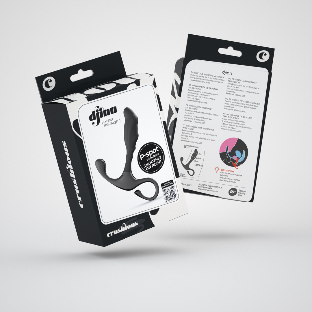 Crushious Djinn - Siliconen Prostaatmassager - Zwart (7403254158627)