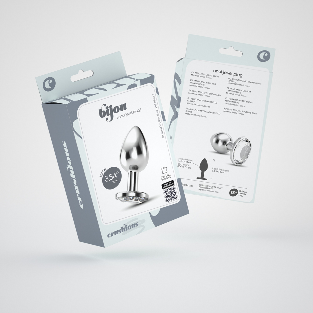 Crushious Bijou - Anale Jewel Plug - Groot - Doorzichtig (799632355182)