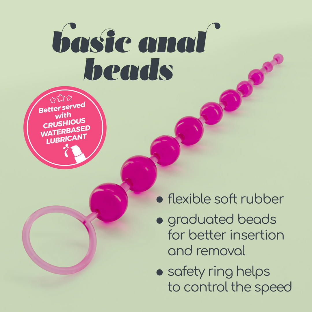 Crushious Basis Anale Kralen - 10 Kralen Ketting - Roze (799632355069)