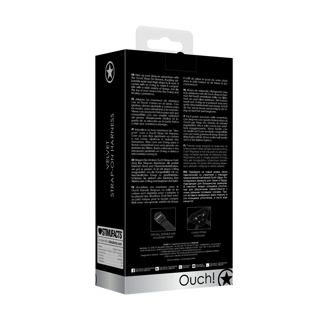 Ouch! by shots Verstelbare Harnas met O-Ring voor Dildo (7423522458457)