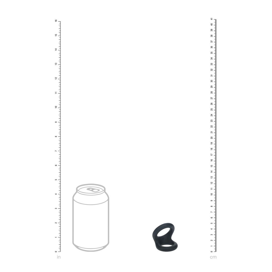 Levelz by shots Double O Siliconen Cockring - S - Zwart (8714273062635)