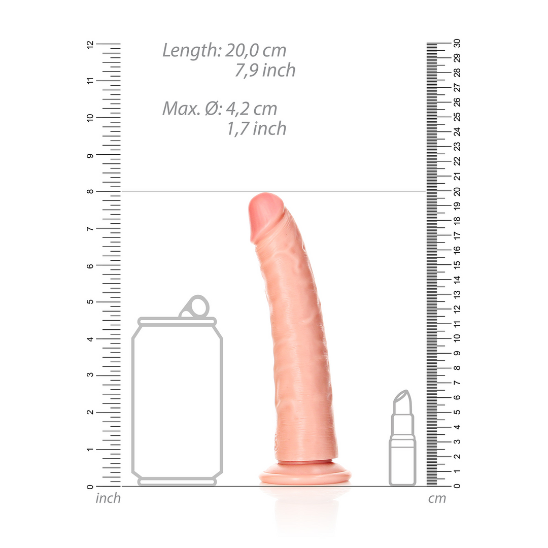 Realrock by shots Slank Realistisch Dildo met Zuignap - 7 / 18 cm (7423522625637)