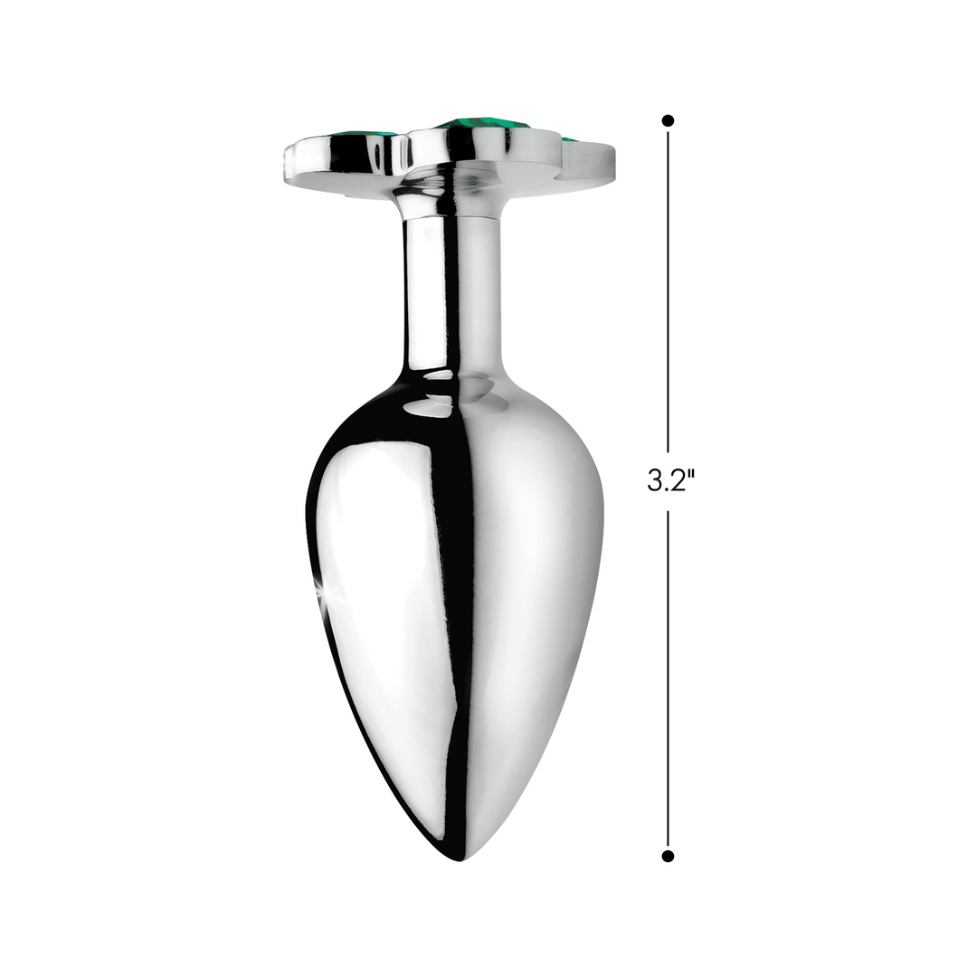 Xr brands Lucky Clover Gem - Butt Plug - Medium Geluksklaver edelsteen - Butt Plug - Medium (848518033727)