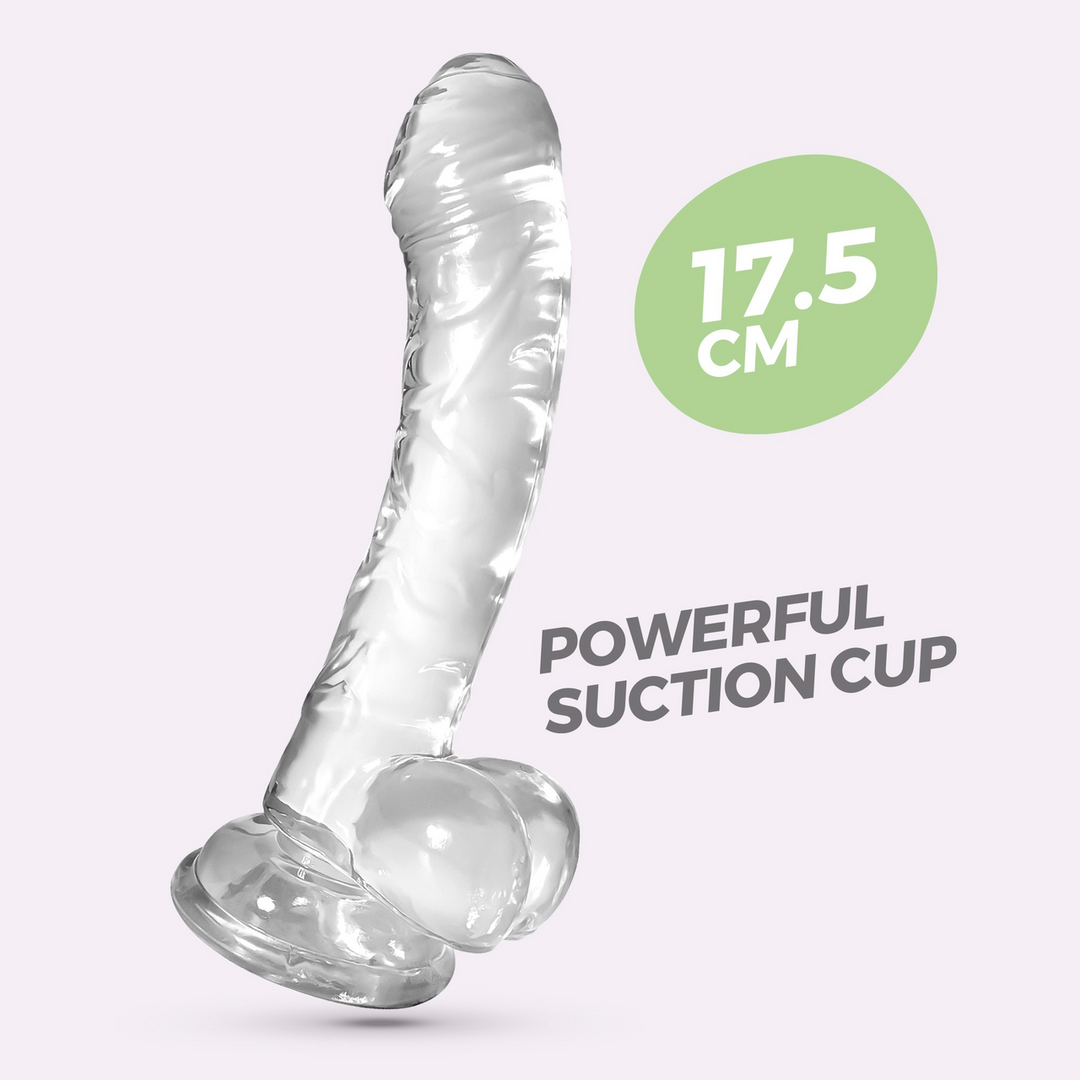 Crushious Hudini - Jelly Flexibele Anale Dildo - 6,9/ 17,5 cm - Doorzichtig (7403254158795)