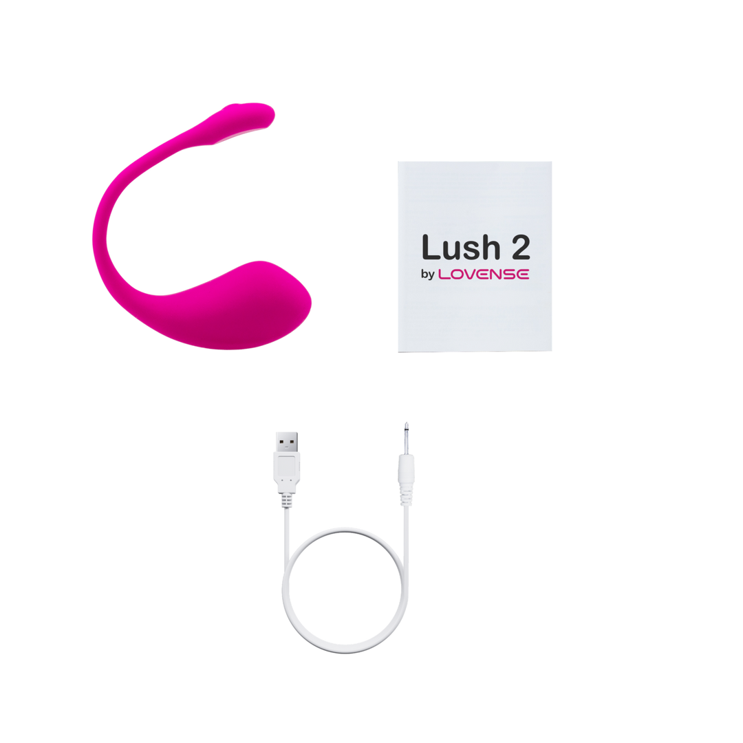 Lovense Lush 2 - Krachtige App-gestuurde Draagbare G-spot Ei Vibrator - Roze (728360599544)