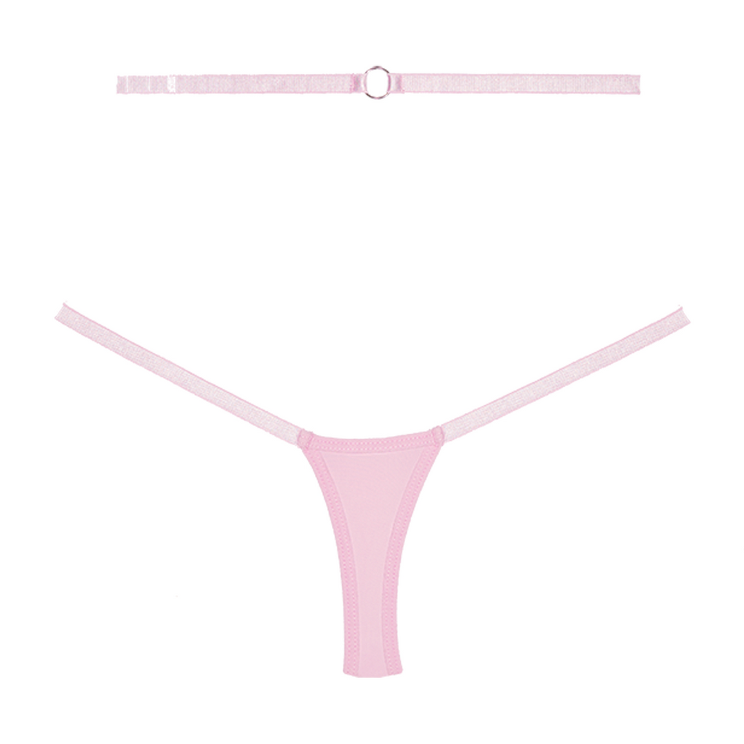 Allure Cherished - Kanten en Mesh Tanga - OS - Roze (883045920966)